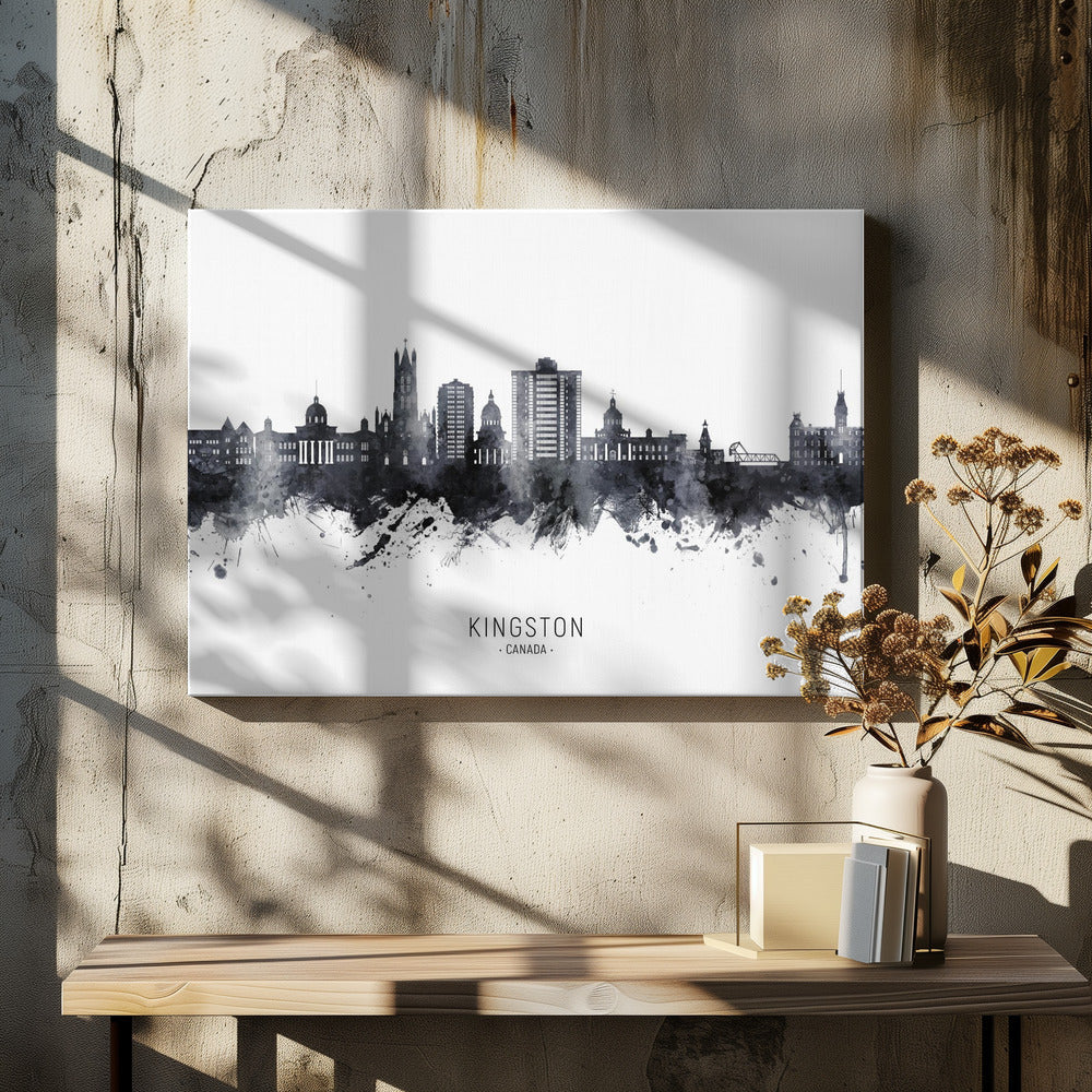 Wall art Kingston Canada Skyline-Canvas Print-DECOROLALA