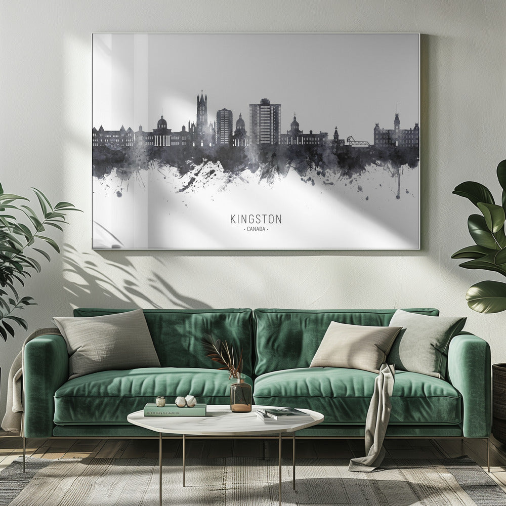 Wall art Kingston Canada Skyline-Canvas Print-DECOROLALA