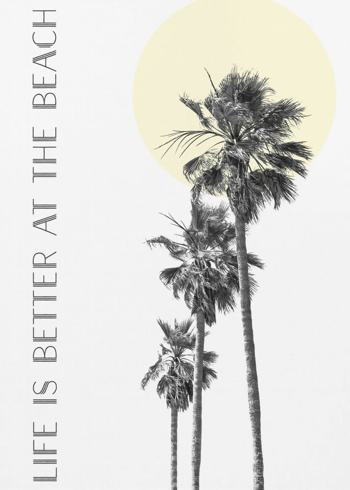Wall art Life is better at the beach | palm trees-canvas-DECOROLALA