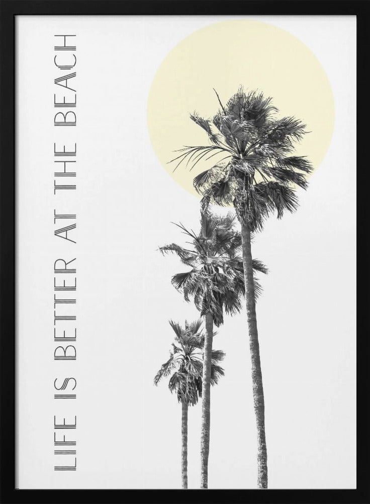 Wall art Life is better at the beach | palm trees-canvas-DECOROLALA