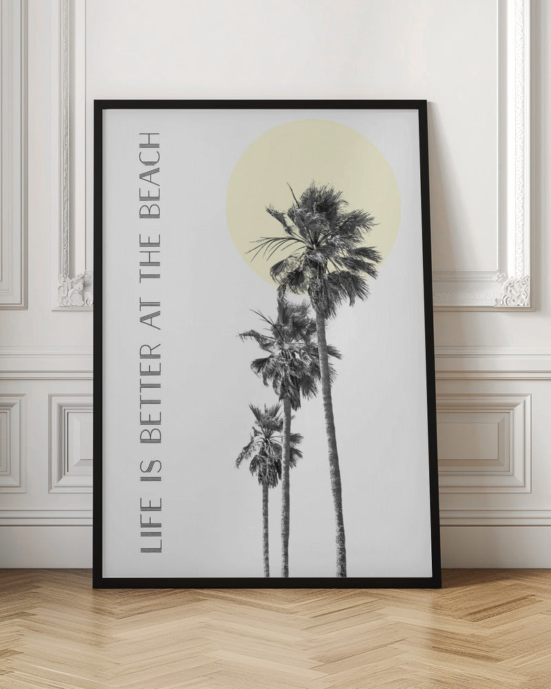 Wall art Life is better at the beach | palm trees-canvas-DECOROLALA
