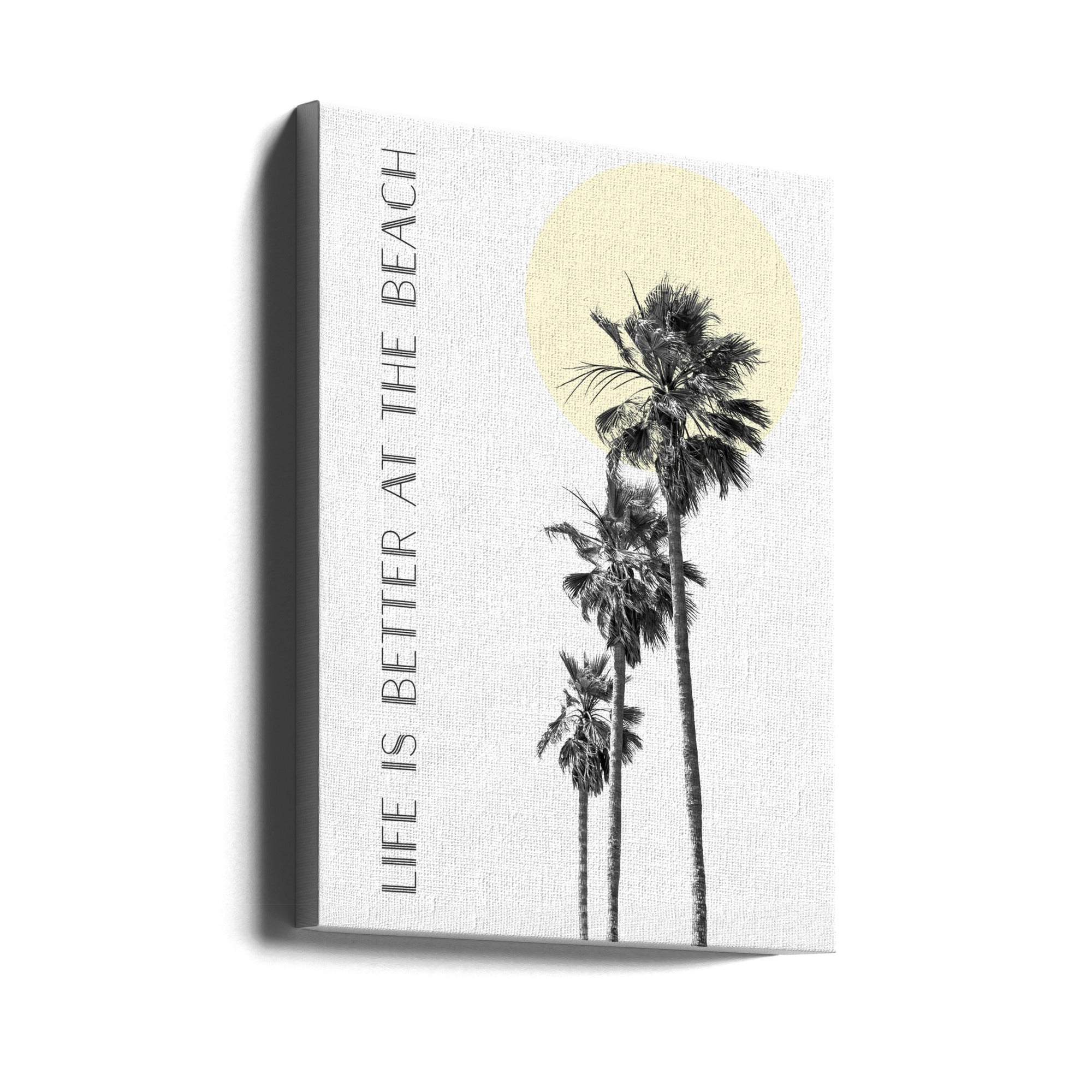 Wall art Life is better at the beach | palm trees-canvas-DECOROLALA
