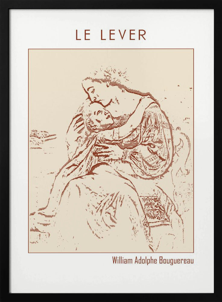 Wall art Line Art Minimalist – Le Lever (1865)-Canvas Print-DECOROLALA