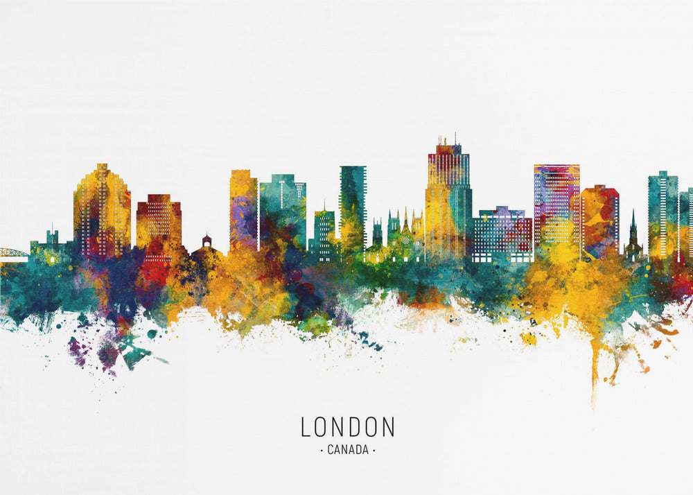 Wall art London Canada Skyline-Canvas Print-DECOROLALA