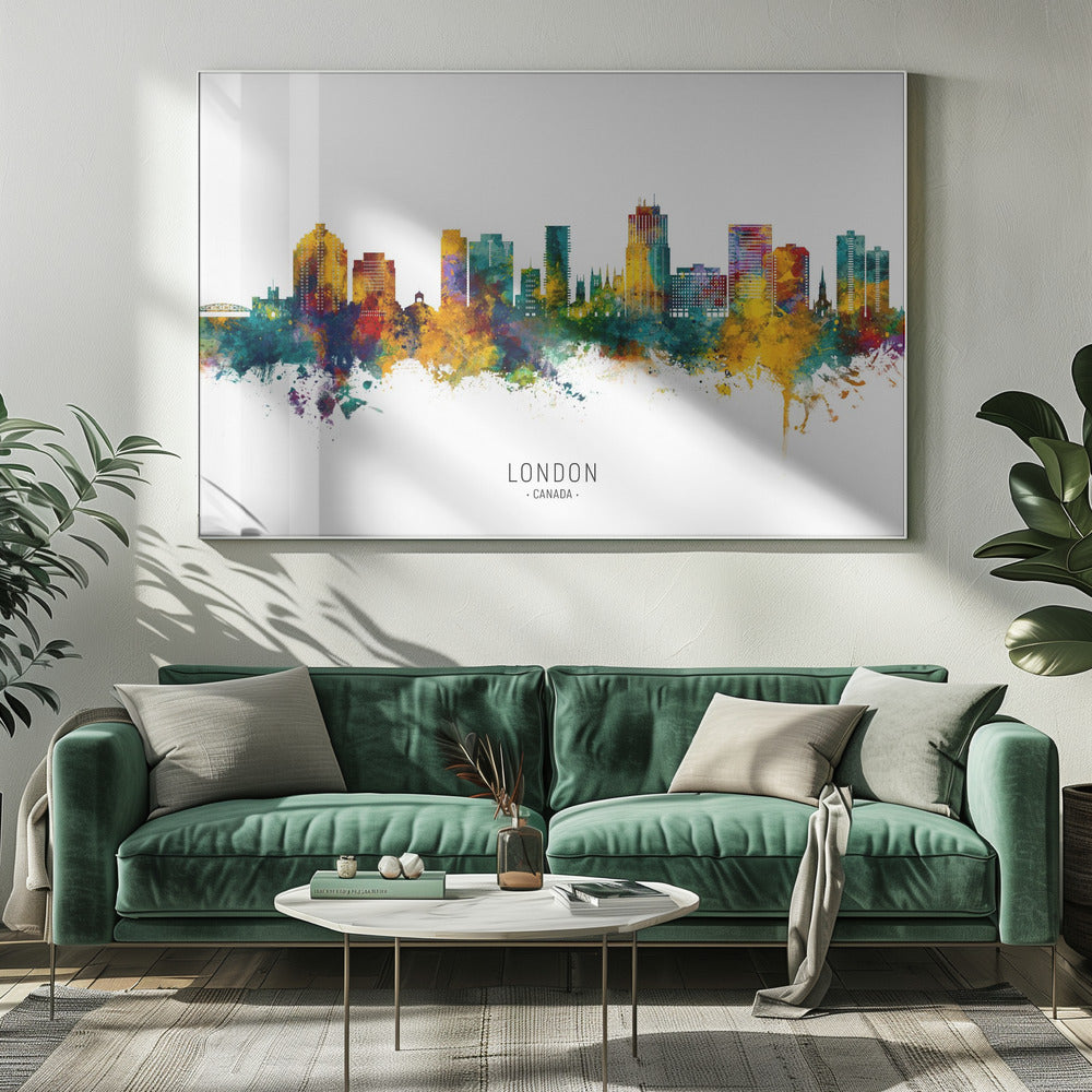 Wall art London Canada Skyline-Canvas Print-DECOROLALA