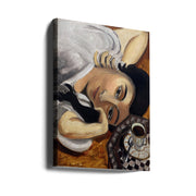 Wall art Lorette Con Una Tazza Di Caffe 1916-canvas prints-DECOROLALA