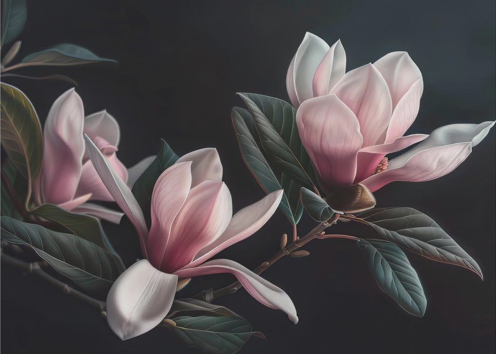 Wall art Lovely Magnolias 26-canvas-DECOROLALA
