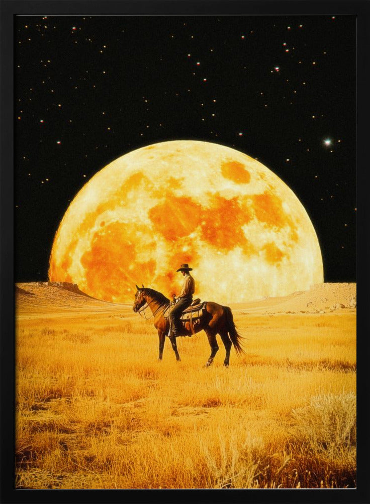Wall art Lunar Cowboy-Canvas Print-DECOROLALA