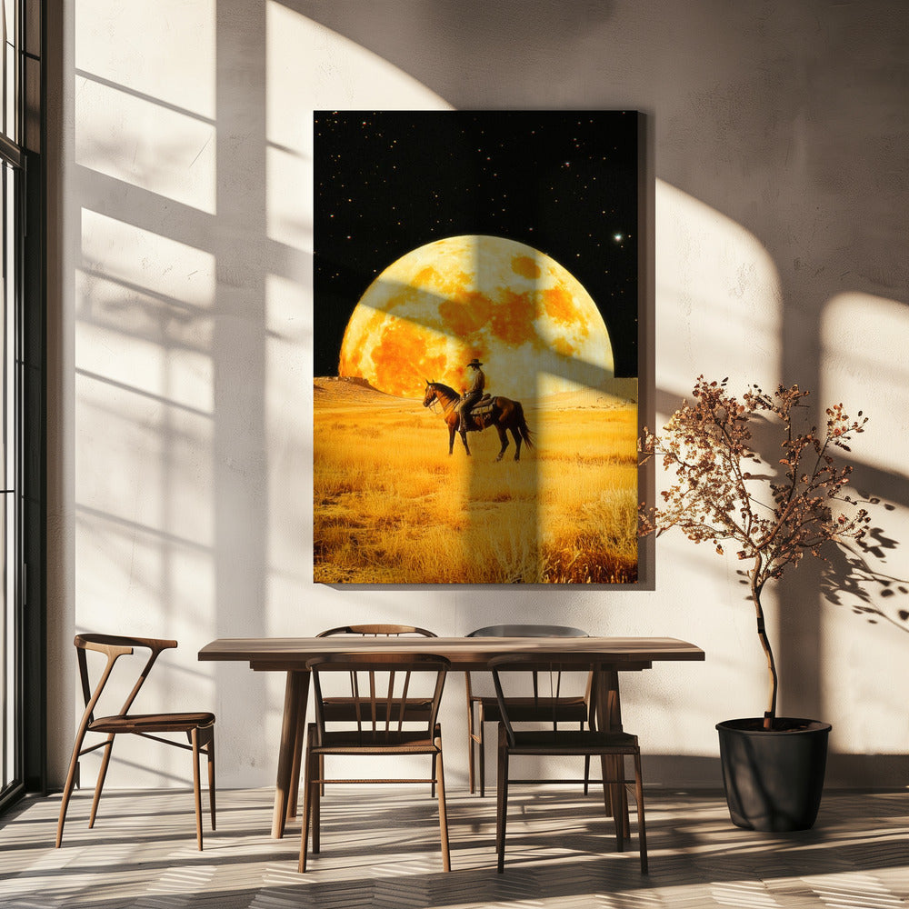 Wall art Lunar Cowboy-Canvas Print-DECOROLALA