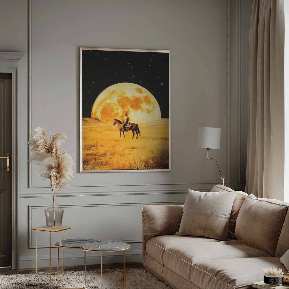 Wall art Lunar Cowboy-Canvas Print-DECOROLALA