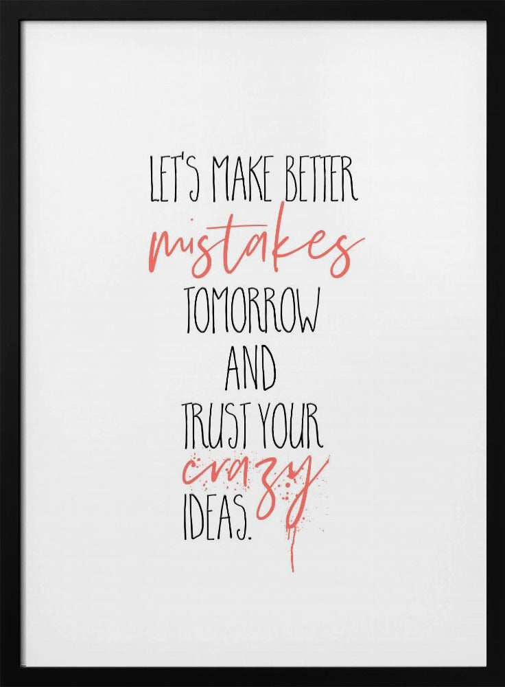 Wall art MAKE BETTER MISTAKES-Canvas Print-DECOROLALA