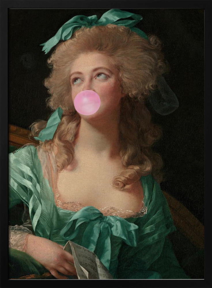 Wall art Madame Bubble-Gum-Canvas Print-DECOROLALA