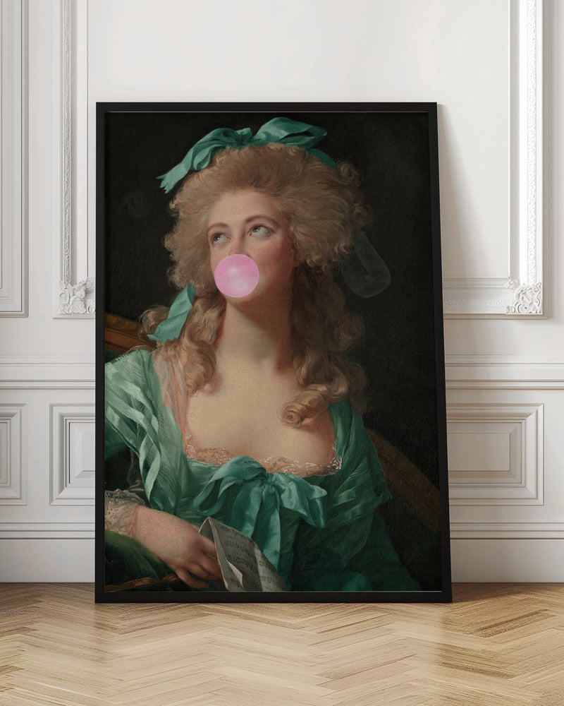 Wall art Madame Bubble-Gum-Canvas Print-DECOROLALA