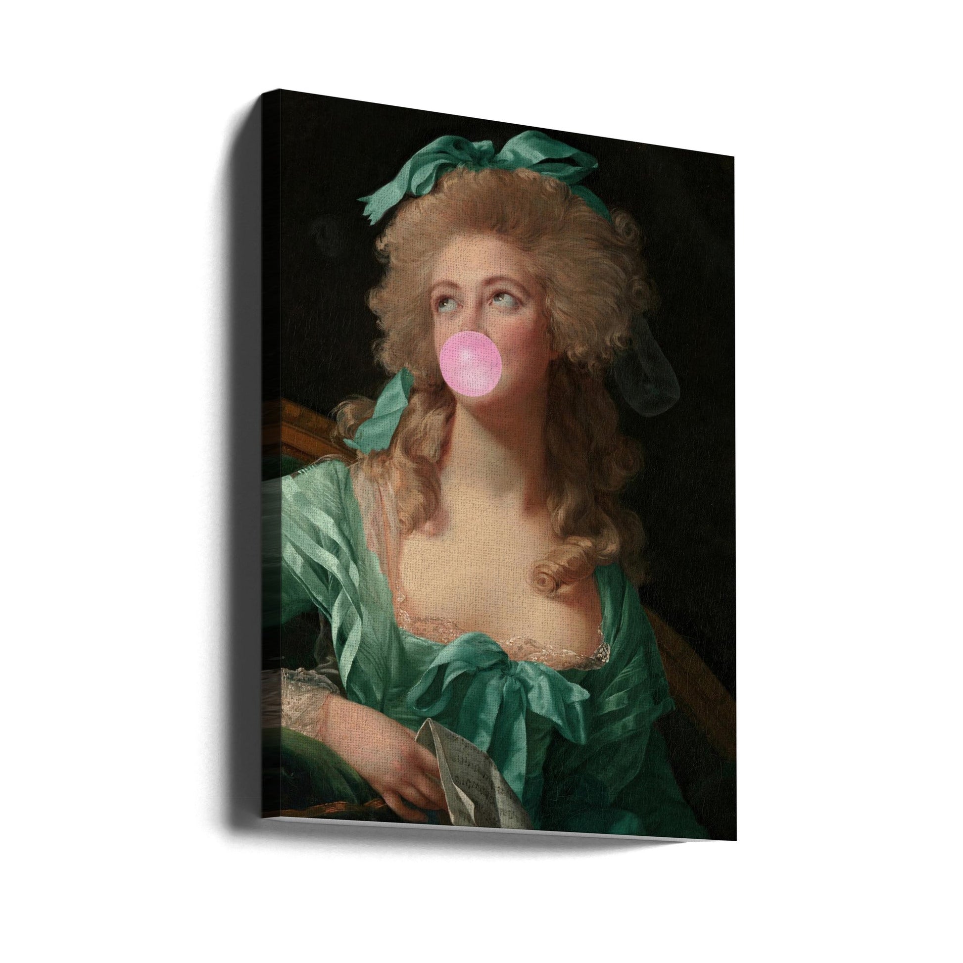 Wall art Madame Bubble-Gum-Canvas Print-DECOROLALA