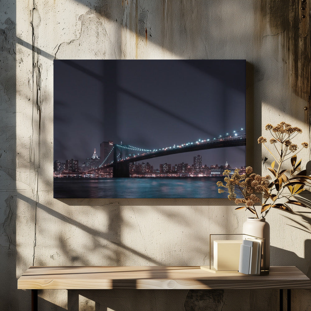 Wall art Manhattan Skyline and Brooklyn Bridge-Canvas Print-DECOROLALA