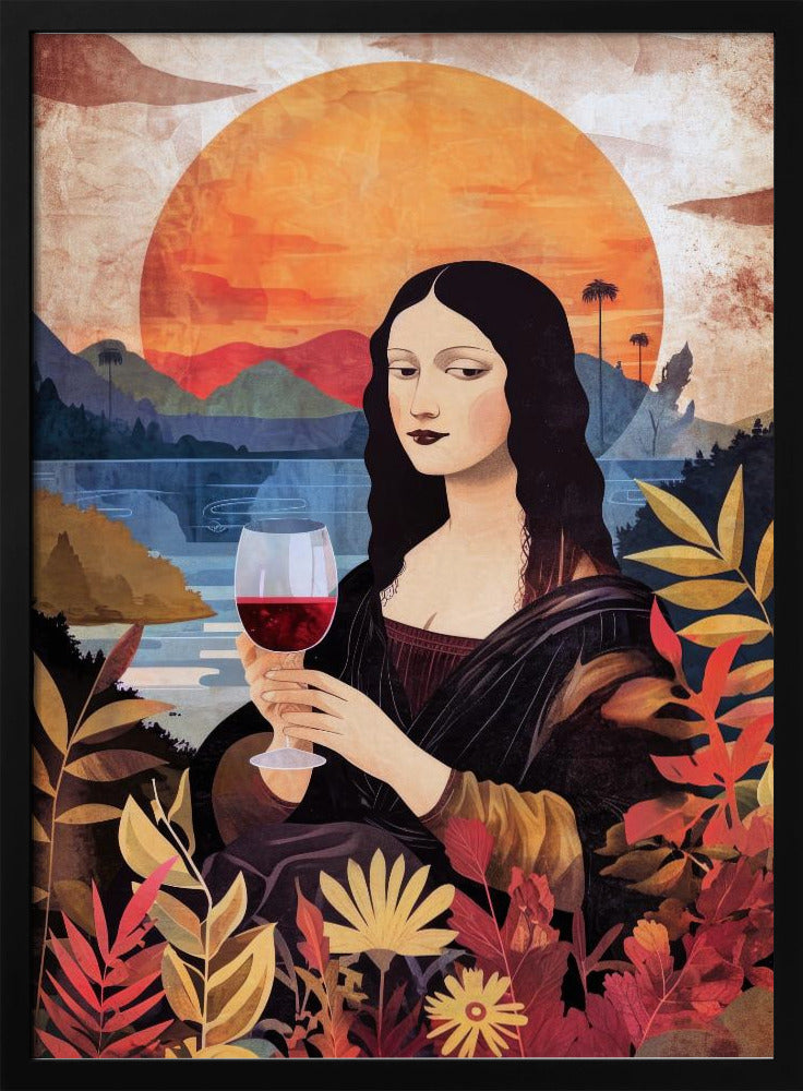 Wall art Mona Lisa Chill Out Watercolor Digital Painting-Canvas Print-DECOROLALA