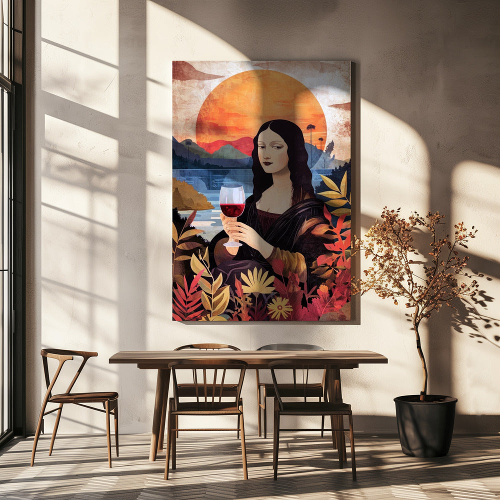 Wall art Mona Lisa Chill Out Watercolor Digital Painting-Canvas Print-DECOROLALA