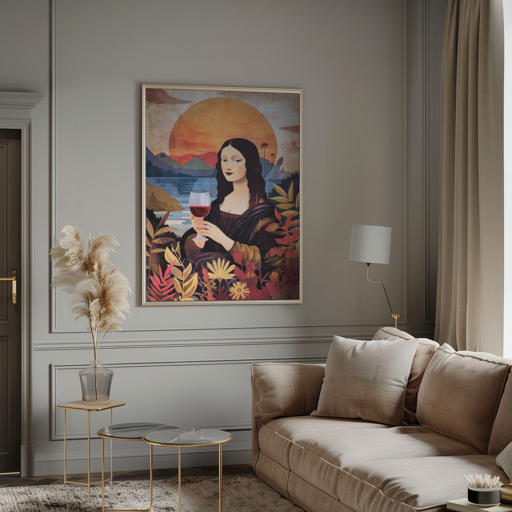 Wall art Mona Lisa Chill Out Watercolor Digital Painting-Canvas Print-DECOROLALA