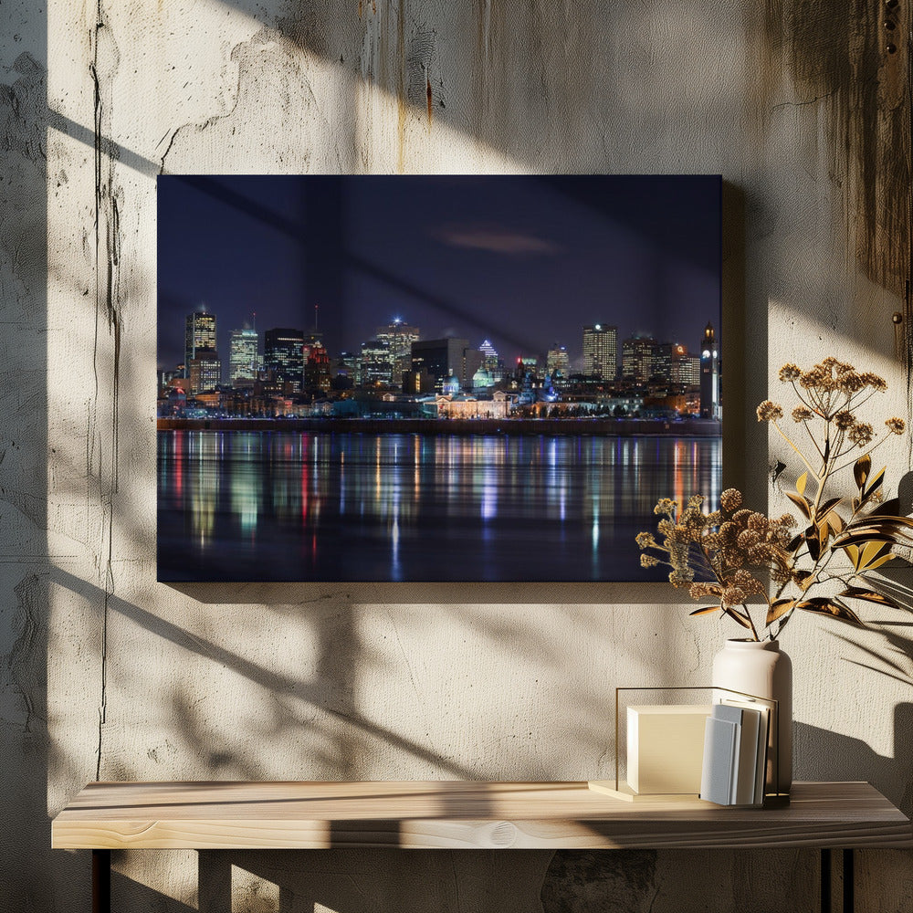 Wall art Montreal Night-Canvas Print-DECOROLALA