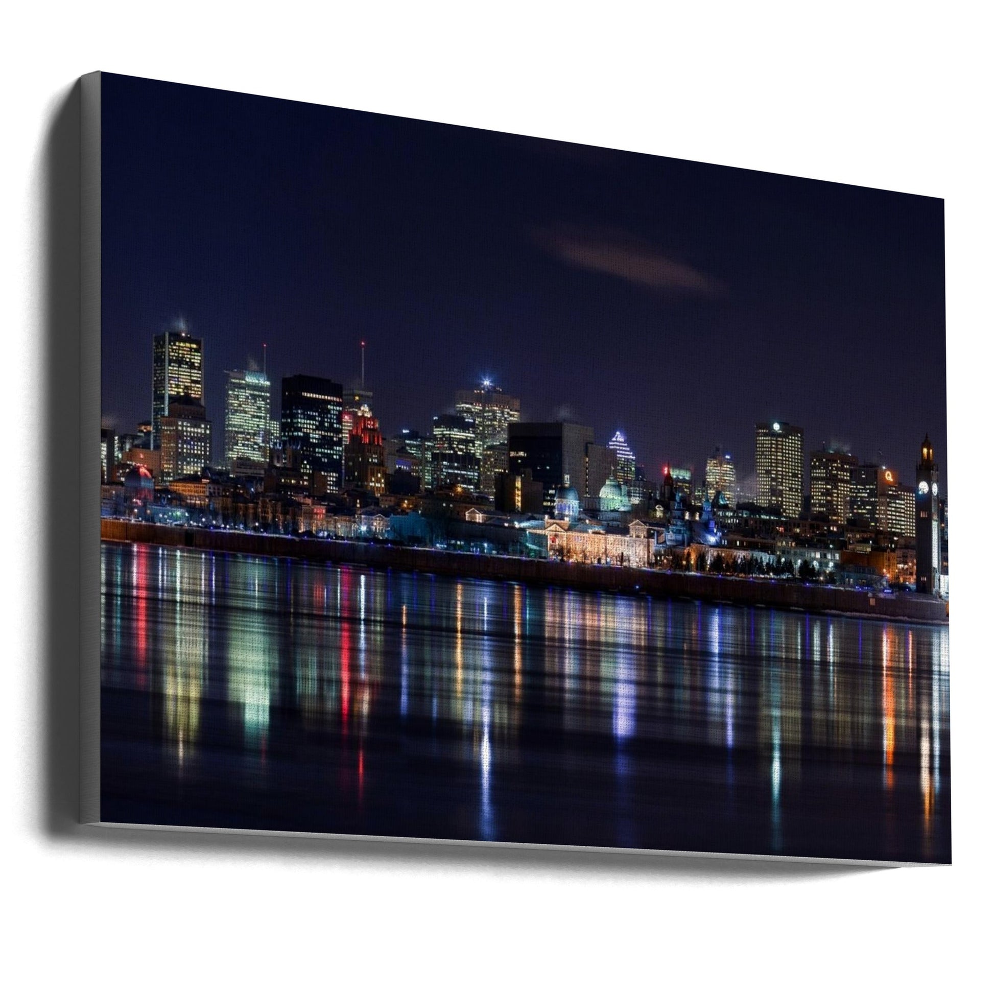 Wall art Montreal Night-Canvas Print-DECOROLALA