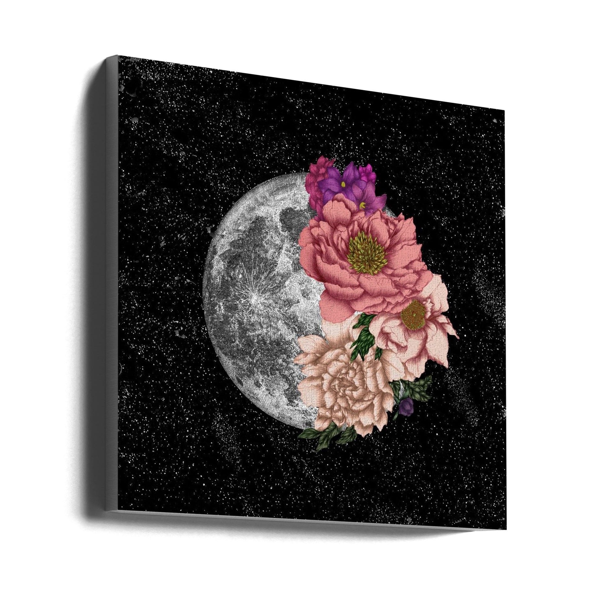 Wall art Moon Abloom New Square-canvas-DECOROLALA