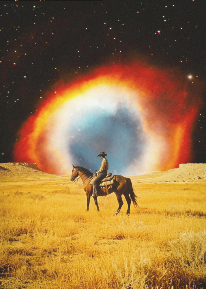 Wall art Nebula Cowboy-Canvas Print-DECOROLALA