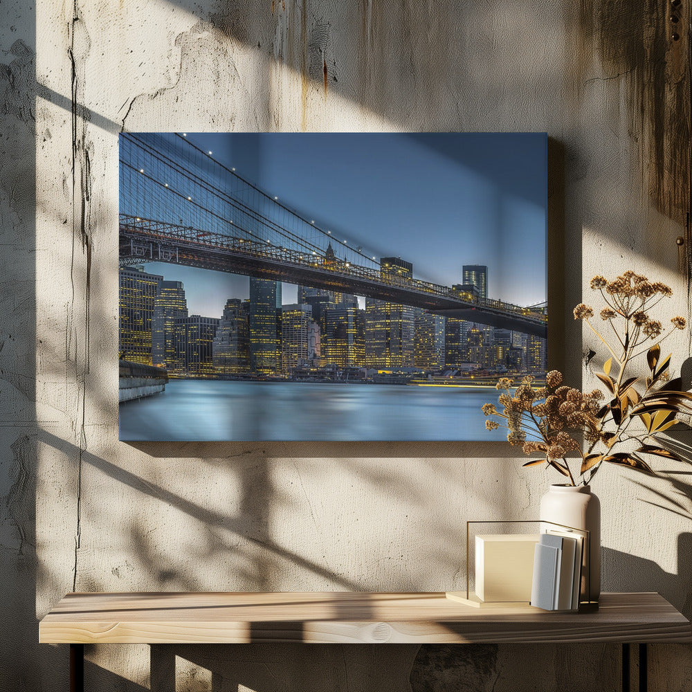 Wall art New York - Blue Hour over Manhattan-Canvas Print-DECOROLALA