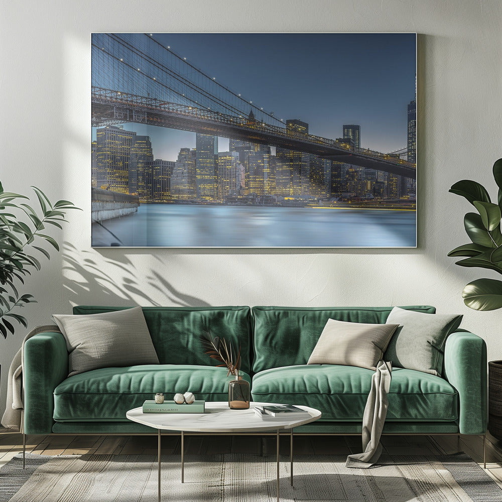 Wall art New York - Blue Hour over Manhattan-Canvas Print-DECOROLALA