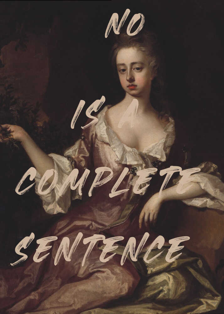 Wall art No Is Complete Sentence-canvas prints-DECOROLALA