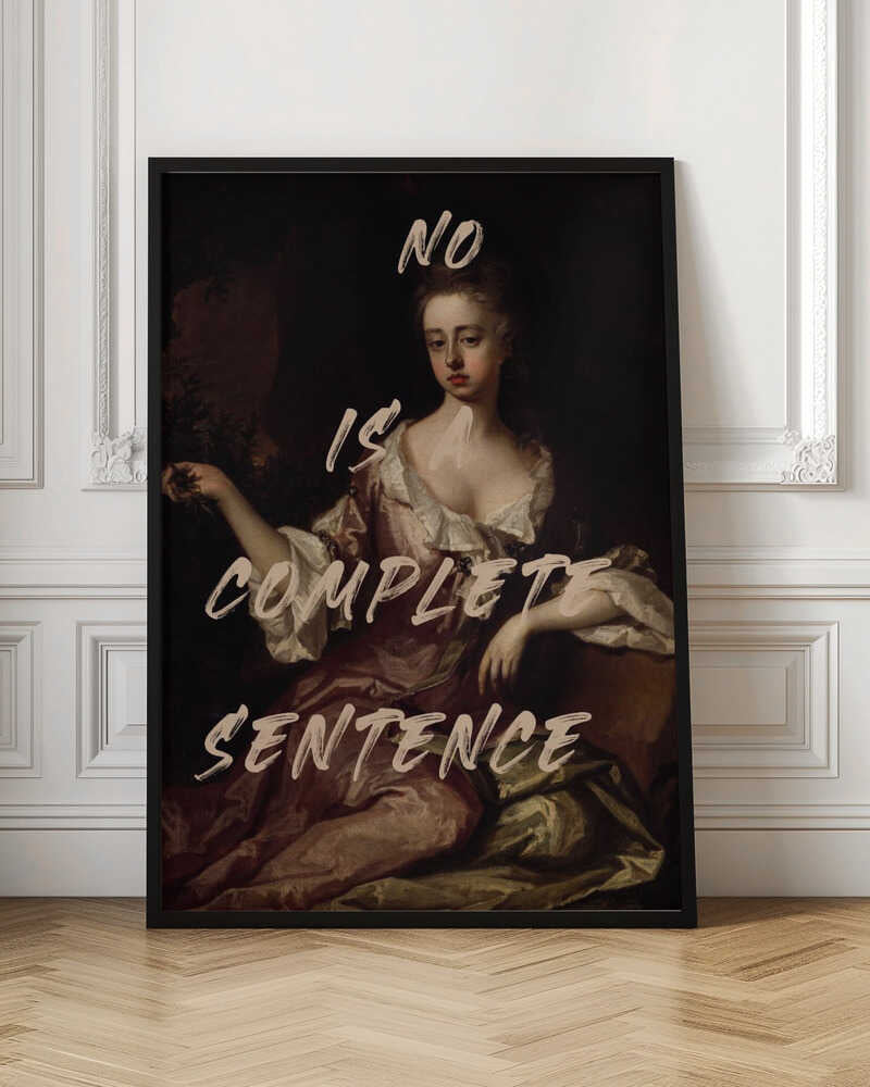 Wall art No Is Complete Sentence-canvas prints-DECOROLALA