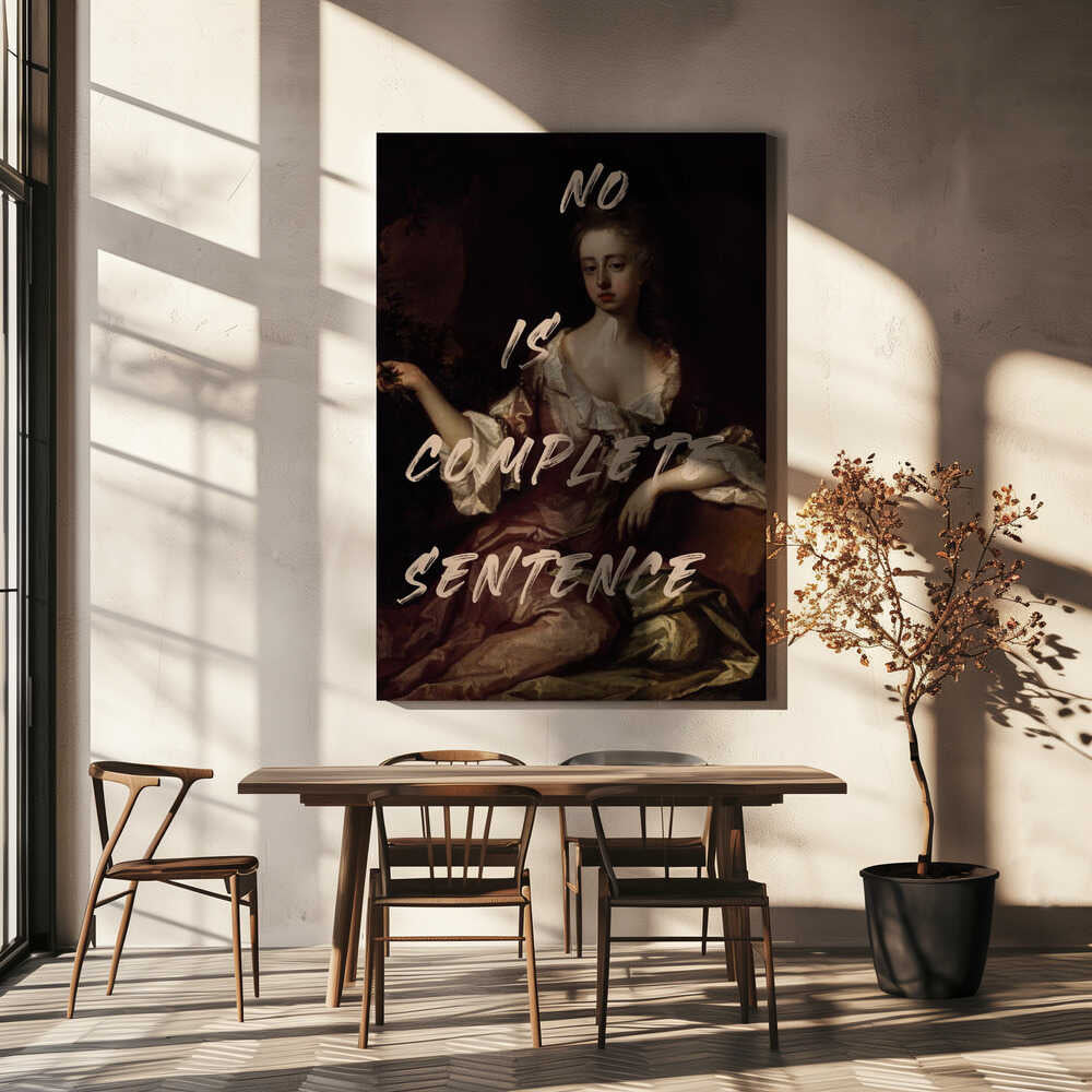 Wall art No Is Complete Sentence-canvas prints-DECOROLALA