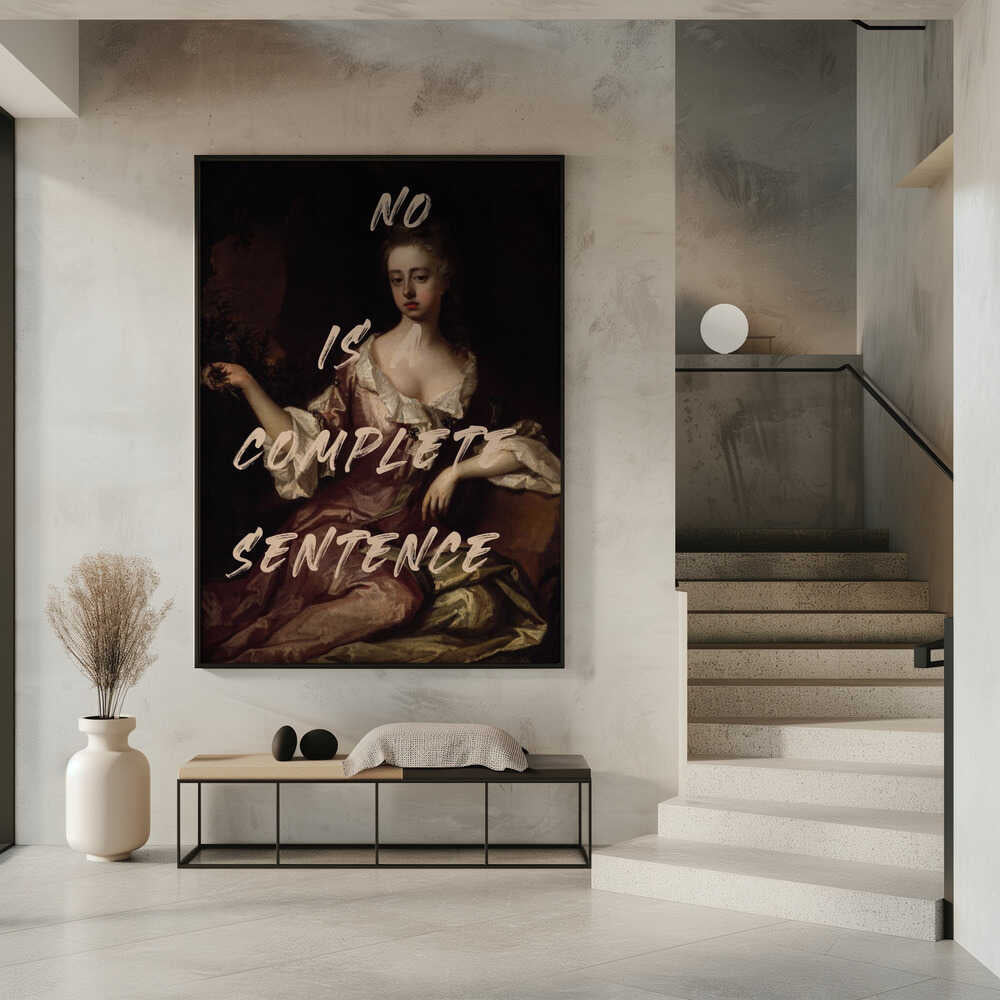Wall art No Is Complete Sentence-canvas prints-DECOROLALA
