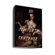 Wall art No Is Complete Sentence-canvas prints-DECOROLALA