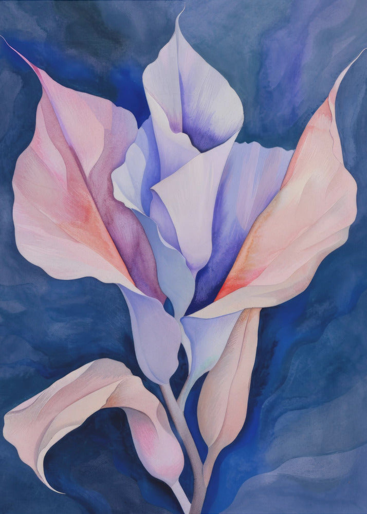 Wall art Painted Shapes and Plants 15-canvas-DECOROLALA