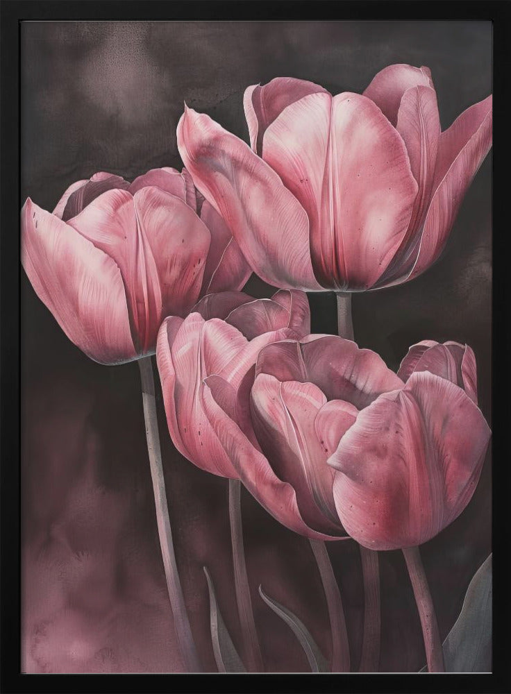 Wall art Purple Tulip 3-canvas-DECOROLALA