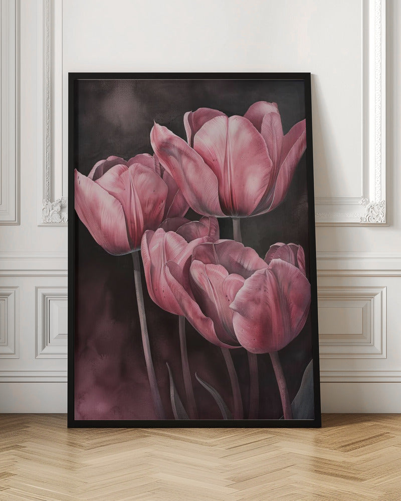 Wall art Purple Tulip 3-canvas-DECOROLALA