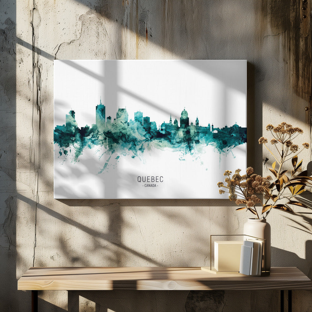 Wall art Quebec Canada Skyline-Canvas Print-DECOROLALA