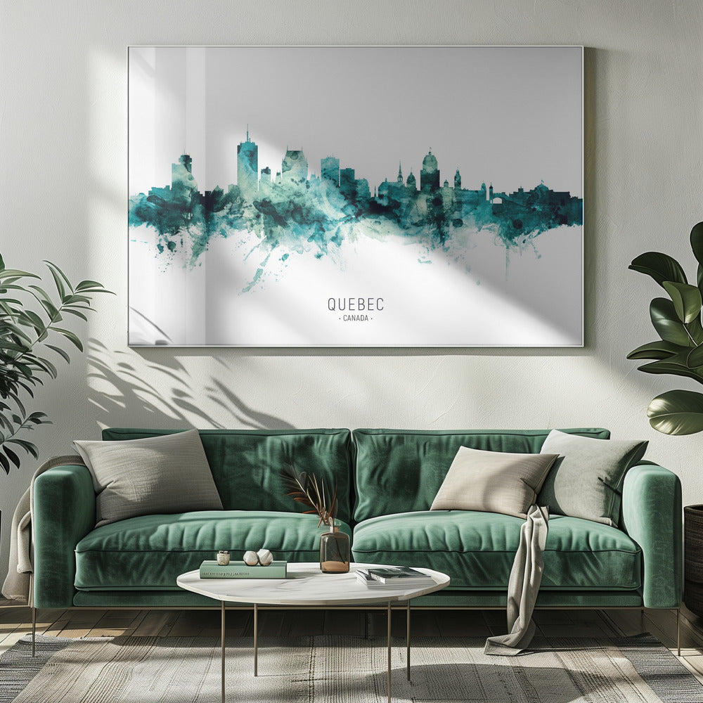 Wall art Quebec Canada Skyline-Canvas Print-DECOROLALA