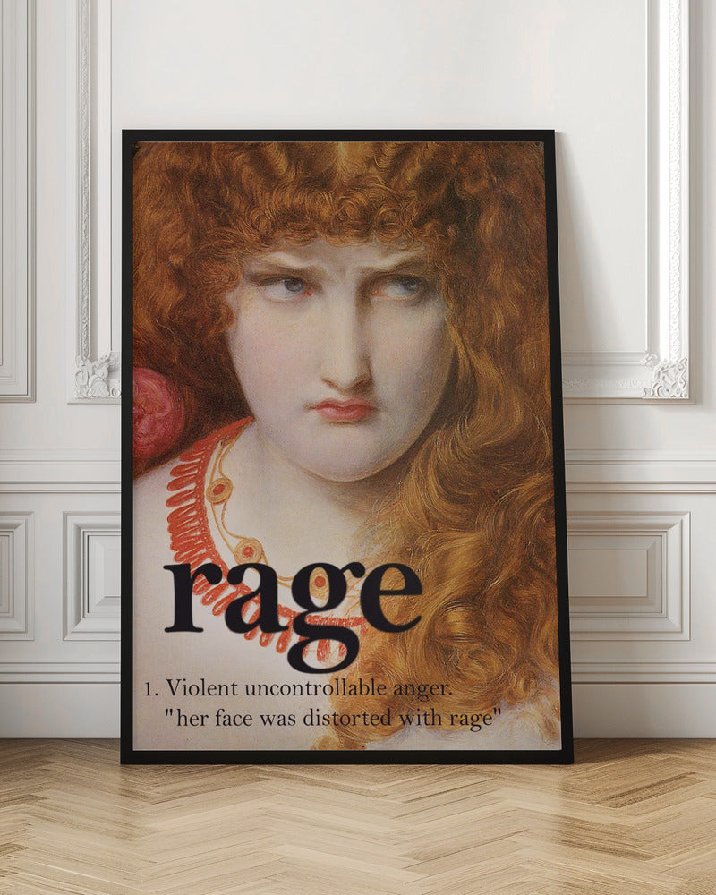 Wall art Rage Girl-Canvas Print-DECOROLALA