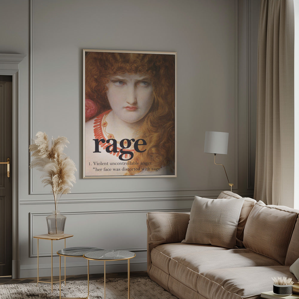 Wall art Rage Girl-Canvas Print-DECOROLALA