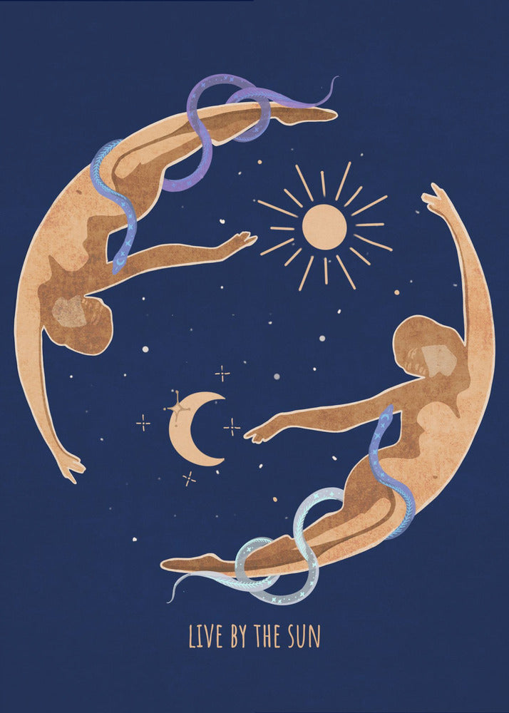 Wall art Spiritual Feminine Energy, Sun, Moon, Snake, Venus..-Canvas Print-DECOROLALA