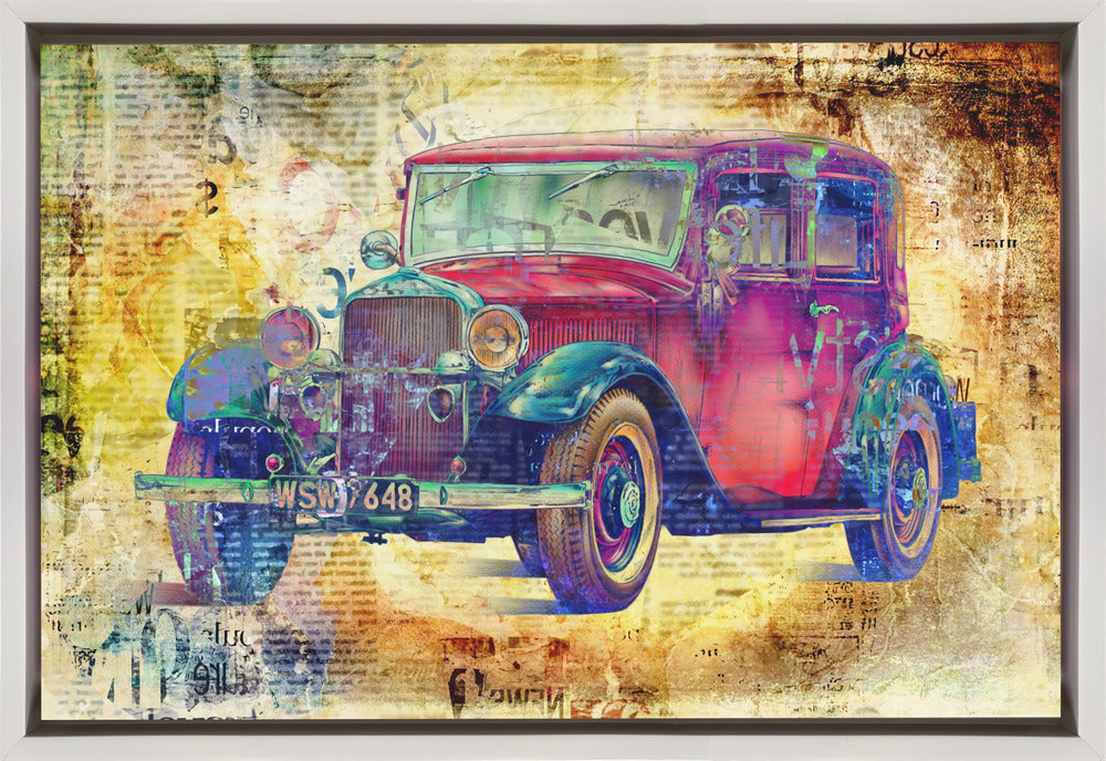 Wall art Vintage car 4-canvas-DECOROLALA