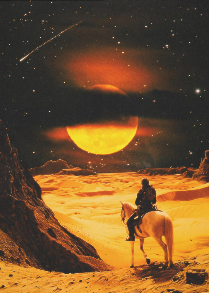 Wall art Western Space Adventure-Canvas Print-DECOROLALA