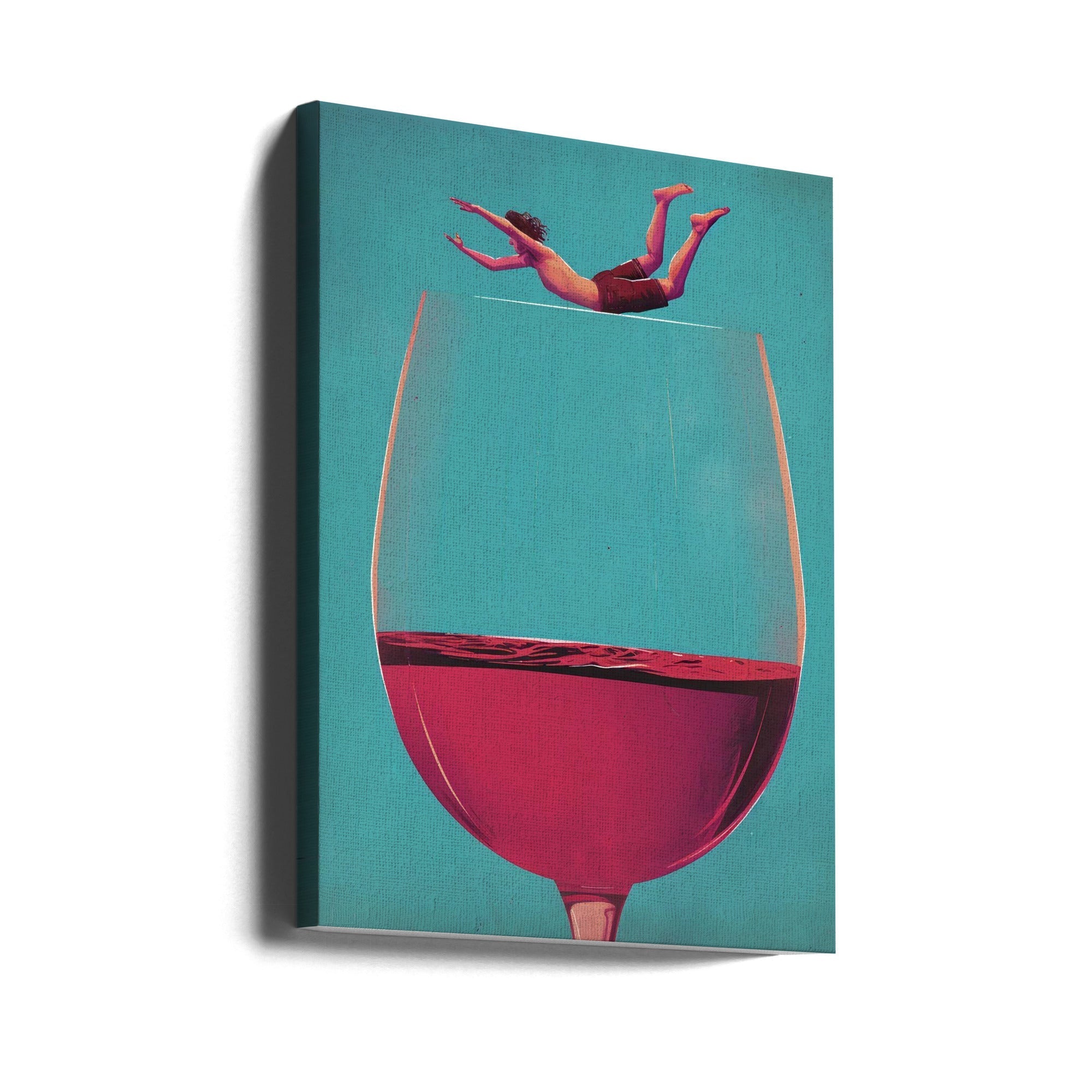 Wall art Wine Dive-canvas-DECOROLALA