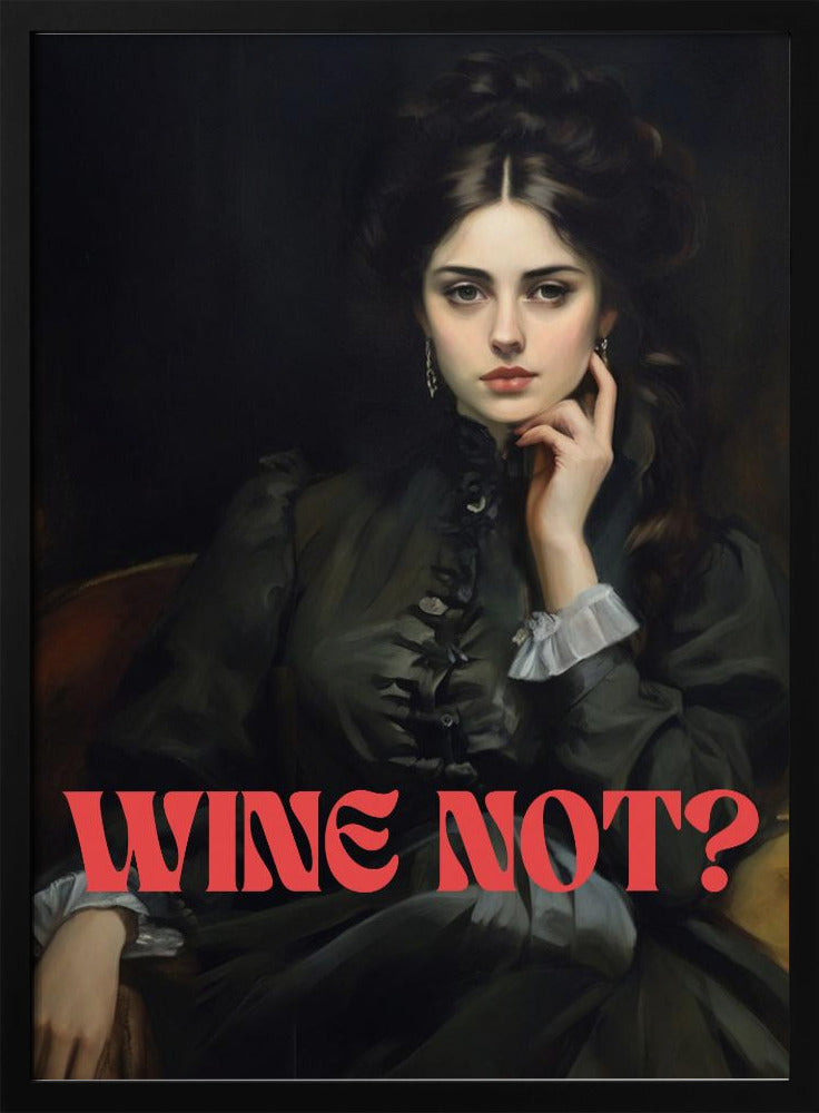 Wall art Wine not?-Canvas Print-DECOROLALA