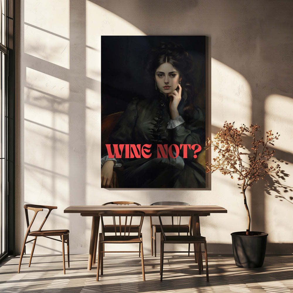 Wall art Wine not?-Canvas Print-DECOROLALA