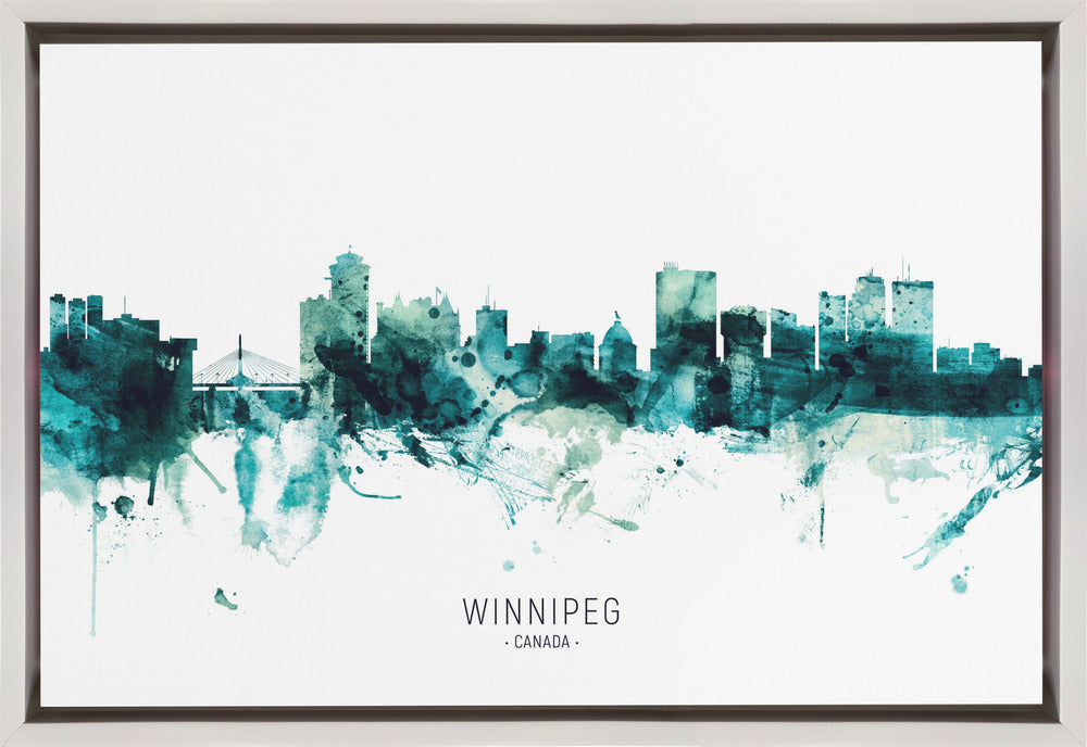 Wall art Winnipeg Canada Skyline-Canvas Print-DECOROLALA