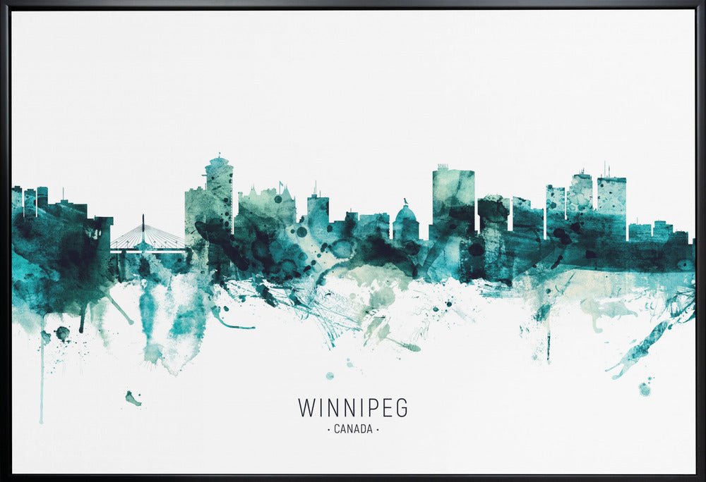 Wall art Winnipeg Canada Skyline-Canvas Print-DECOROLALA