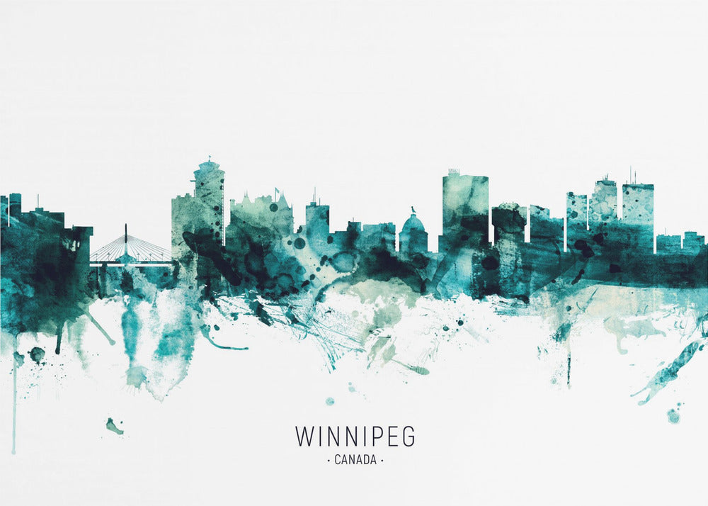 Wall art Winnipeg Canada Skyline-Canvas Print-DECOROLALA