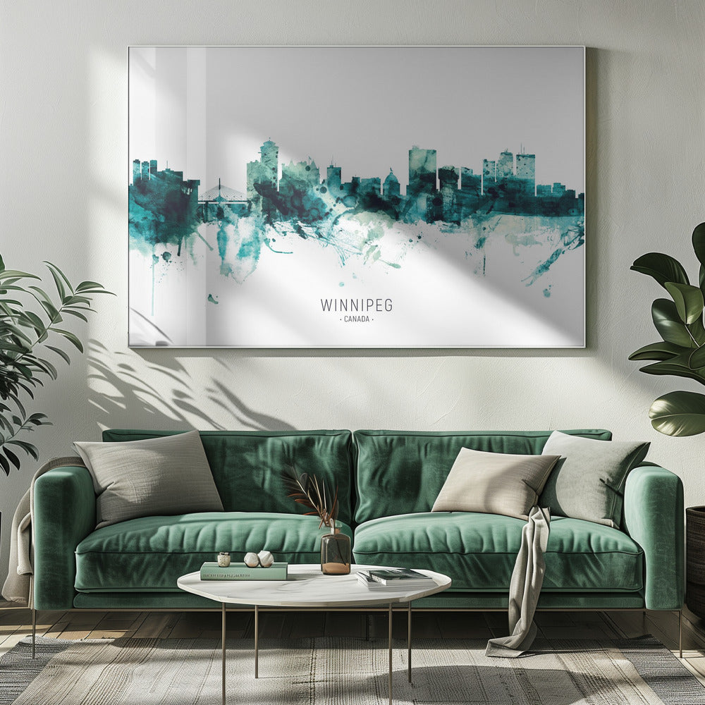 Wall art Winnipeg Canada Skyline-Canvas Print-DECOROLALA